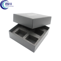 Caja de Regalo Ecológica de Cartón Rígido con Tapa y Base, Recubierta de Papel, con Logotipo y EPE para Frascos, Perfumes y Productos Cosméticos