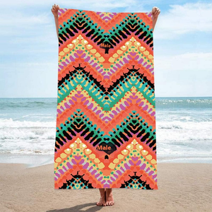 Asciugamani da Spiaggia in Microfibra Personalizzati <span class=keywords><strong>con</strong></span> Stampa Digitale a Sublimazione, Logo Floreale, Doppio Lato, Asciugatura Rapida, Antiscivolo - Product Image 5