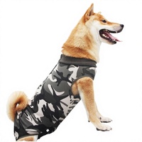 Baju Pemulihan Pasca Operasi Anjing Anti-Jilat, Bernapas, Sederhana, Bermotif, Nyaman, Sangat Elastis, Bukaan Selangkangan, Dapat Disesuaikan
