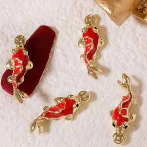 Décoration d'ongles populaire <span class=keywords><strong>nouvel</strong></span> <span class=keywords><strong>an</strong></span> chinois <span class=keywords><strong>2022</strong></span> ongles 3d charmes poisson tigre dessin animé presse sur les ongles en zircon - Product Image 1