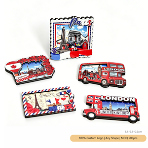 Aimant de réfrigérateur en MDF 3D avec logo personnalisé, promotion en gros, <span class=keywords><strong>souvenir</strong></span> touristique, aimant de réfrigérateur en bois, impression UV, usine OEM - Product Image 1