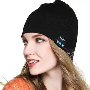 Mode Custom Logo Acryl Wintersport Blue Tooth Beanie Hut für Herren