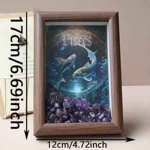 Khung pha lê, chứa nhiều loại đá màu khác nhau đại diện cho mười hai cung hoàng đạo, quà tặng giáng sinh, đồ Thủ Công Pha Lê - Product Image 2