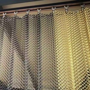 Architectural Decorative <strong>Mesh</strong> Aluminum Spiral Woven Wire <strong>Mesh</strong> Screen for Partition, Cascade Curtain &amp; Interior Room Divider - Product Image 2