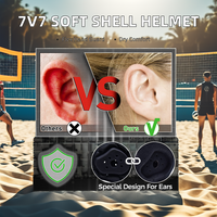 Casque Soft Shell EVA Drapeau Football 7v7 Rugby Football Couvre-chef rembourré réglable pour jeunes adultes