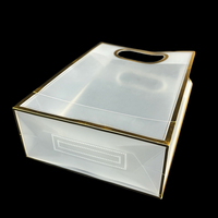 Sacs cadeaux pliables en plastique transparent, sacs en plastique découpés sur mesure pour porte-fleurs artisanaux