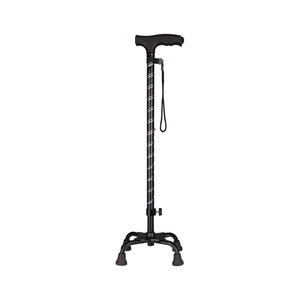 Canne antidérapante en acier inoxydable à quatre pieds pour personnes âgées, portable et réglable - Product Image 3