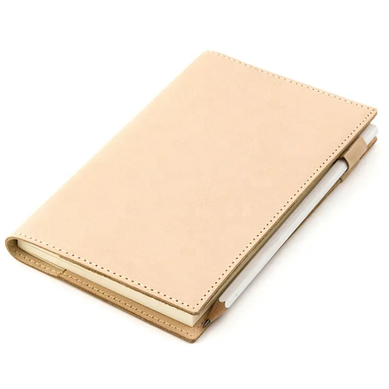 Cuaderno de cuero personalizable cuaderno diario con bolígrafo