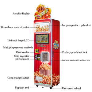 Éxito de Ventas Máquina Expendedora de Palomitas de Maíz de Autoservicio Totalmente Automática con 3 Sabores para Lugares Comerciales y de Ocio Público - Product Image 5