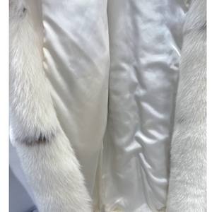 Куртка с мехом из натурального белого меха - Product Image 5