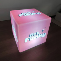 Ricaricabile RGB cambia colore 30CM cubo Display a Led per la pubblicità esterna di lusso mobili in plastica luce cubo sedile e tavolo