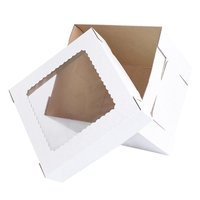 Boîte à gâteau de mariage grande taille facile à assembler, 10, 12, 14, 16 pouces, boîte à gâteau haute en carton ondulé blanc