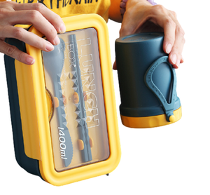 2021 Eco-Friendly Leakproof Microwave oven biodegradable plastic free Wheat Straw bento lunch box set with bottle and lunch bag