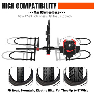 Fabricante 150lbs Plegable Tilt Down E Bike Hitch Platform Style 2-Bike Rack <span class=keywords><strong>para</strong></span> Car Truck SUV Minivan Trailer - Product Image 5