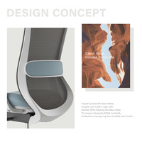 Fauteuil de bureau ergonomique pivotant et inclinable en maille, réglable en hauteur, certifié BIFMA, pour la vente en gros et l'approvisionnement des bureaux