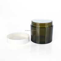 Pot de crème PETG en plastique 20g bouchon à vis d'oeil de haute qualité de transparence avec disque blanc pour les soins du corps de la peau