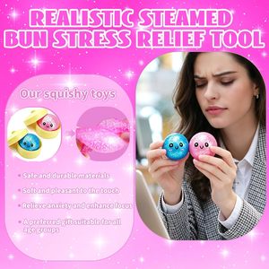 Glitter Dumpling <b>Squishy</b>, 2026 Upgrade Dumling Mystery Box, Colorful Dumplings Stress Balls Fidget Squeeze Toy for Birthday Gift - Product Image 5