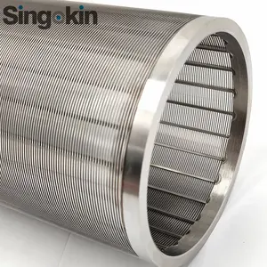 304 316 SS cylindrical wedge wire screen filter water well johnson screen