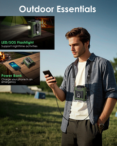 Mini USB sạc <span class=keywords><strong>LED</strong></span> ánh sáng eo <span class=keywords><strong>Fan</strong></span> 10000mAh pin xách tay SOS khẩn cấp điện cho ngoài trời - Product Image 4