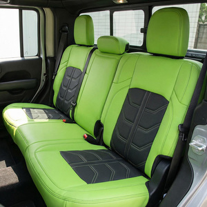 <span class=keywords><strong>Coprisedili</strong></span> in Pelle Personalizzati GANE per <span class=keywords><strong>Jeep</strong></span> Gladiator/Wrangler, Verde e Nero, Traspiranti, Antimacchia, per Tutte le Stagioni, di Lusso - Product Image 4