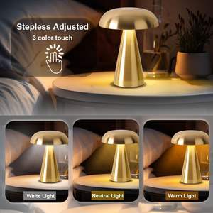 1800毫安时可充电蘑菇形夜灯台灯创意氛围餐厅DC电源装饰灯 - Product Image 3