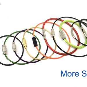 EWANG Golden 150MM Stainless Steel Screw Lock Wire Rope Keychain - Product Image 6