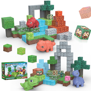Venta al por mayor de fábrica: Nuevo set de bloques de construcción magnéticos de 202 piezas del Mundo de Dinosaurios Educativo, con succión magnética, para el mercado transfronterizo. - Product Image 5
