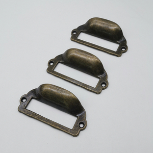 Vintage <strong>Shell</strong>-shaped Ring Iron <strong>Knobs</strong> <strong>Pull</strong> <strong>Handle</strong> Antique Bronze Black Detachable Easy <strong>Kitchen</strong> Wardrobe Cabinet Dresser - Product Image 2
