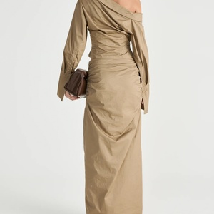 Traje de dos piezas OEM para mujer: Chaqueta de manga larga y pantalón de pierna ancha de cintura alta, estilo casual y ajustado, ideal para el día a día. - Product Image 2