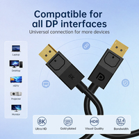 Cable DisplayPort 1.4 8K Ultra HD de 32.4Gbps de Alta Velocidad, Cable DP a DP para Cine en Casa, Juegos, Monitor, Laptop