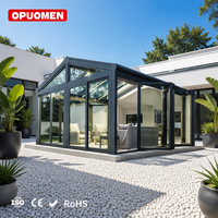 Rumah Kaca Atap Datar Bergerak Bermotor dengan Penutup Kolam Renang Geser Otomatis dan Retraktable, Berbahan Kaca Tempered, Berfungsi Sebagai Sunroom dan Greenhouse