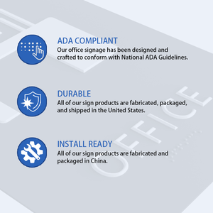 Letrero de señalización ADA para solo personal, letrero braille de puerta de diseño moderno para solo área de empleados - Product Image 5