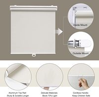 Stores enrouleurs occultants manuels sans fil en tissu opaque pour usage résidentiel et commercial