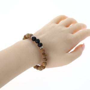 Bracelet en pierre mat naturelle, Sodalite givré, améthyste, zèbre rouge, Serpeggiante, Bracelet diffuseur d'aromathérapie, de roche de lave - Product Image 6