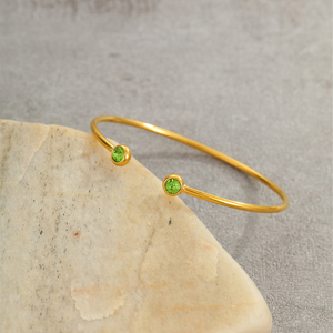 Fashion zircon open bracelet, <b>stainless</b> <b>steel</b> bracelet, light luxury style, gold-plated hand jewelry, wholesale for ins trend - Product Image 3