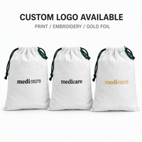 Sac à cordon en toile de coton blanc recyclable pour l'emballage de vêtements et de tenues, sac anti-poussière personnalisé avec logo pour sac à main, chapeau, chaussures