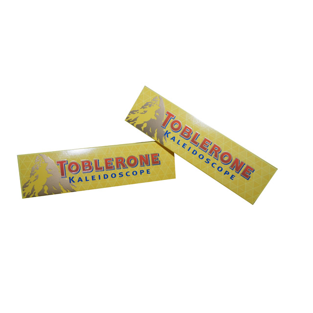 Amazing Colorful Triangle Chocolate Paper Toys Gifts Cardboard Kaleidoscope For Promotion