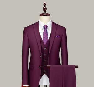 Traje <span class=keywords><strong>de</strong></span> Hombre para Negocios (Blazer + Chaleco + Camisa + Pantalones), Traje Formal Profesional Casual para Boda, 3 Piezas, Tallas XS-4XL - Product Image 3