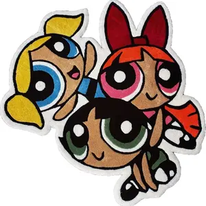 Power Puff Girl Bubbles Custom Hand Tufted Rug For Sale