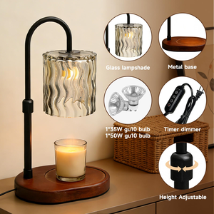 โคมไฟอุ่นเทียนสไตล์คลาสสิกสุดหรูสำหรับเทียนหอมแบบละลาย ปลั๊กแบบ US - Product Image 3