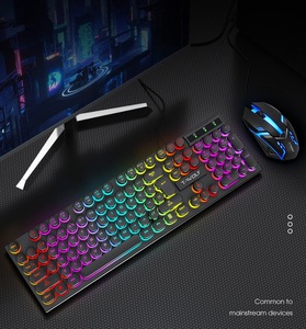 T80 Full Size Optical Gaming <b>Keyboard</b> and Mouse Set With Backlight <b>USB</b> Interface Waterproof Life OEM Punk Design Game <b>Keyboard</b> - Product Image 6