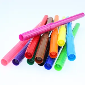 משרד בית ספר ספק אמנות fineliner הרגיש עצה מרקר סט 12 מגוון סיבי צבע עטים לילדים ציור