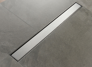 Drain de douche en acier inoxydable 304, taille personnalisable, noir mat, drain linéaire à insérer dans les carreaux, long, design moderne pour hôtel et salle de bain - Product Image 3