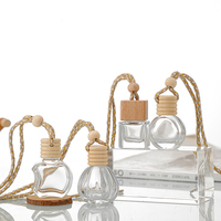 Diffuseur de parfum pour voiture, flacon vide en verre avec bouchon à vis, pour désodorisant suspendu