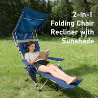 Chaise pliante moderne personnalisable, légère et portable, en métal, avec pare-soleil en tissu Oxford, idéale pour le camping en plein air, la plage, le parc, les voyages et la pêche