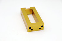 Support en aluminium usiné CNC OEM, anodisation dorée personnalisée, accessoires de fixation en alliage