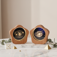 Lampe de table sphérique en cristal poli, éco-responsable, personnalisée, représentant la planète, la lune, Saturne, le système solaire, veilleuse en forme de boule de cristal, cadeau