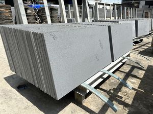 بلاط رصف من الحجر الأزرق البازلتي الرمادي الطبيعي للأرضيات الخارجية، بلاط حجري أزرق بتشطيب مطفي ومعالج بالرمل - Product Image 4