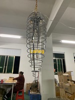 Éclairage lustre en verre soufflé jaune citron de maison moderne