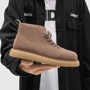 Botas de Hombre de Cuero Genuino con Cordones Delanteros, Punta Redonda, Suela de Goma, Estilo Retro, Otoño, Nuevas, Cálidas, Casuales, para Trabajo - Product Image 3